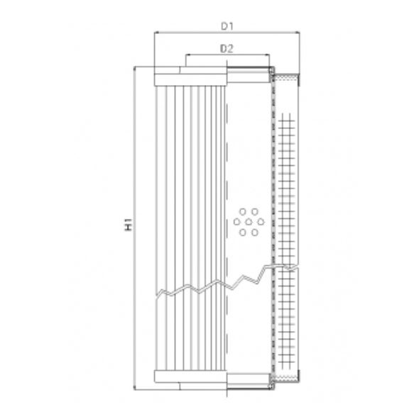 R480G25V Filterelement für Rücklauffilter