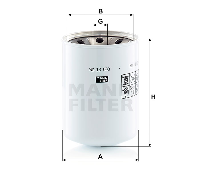 WD 13 003 x Hydraulikfilter SpinOn