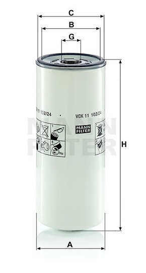 WDK 11 102/24 Kraftstoffwechselfilter