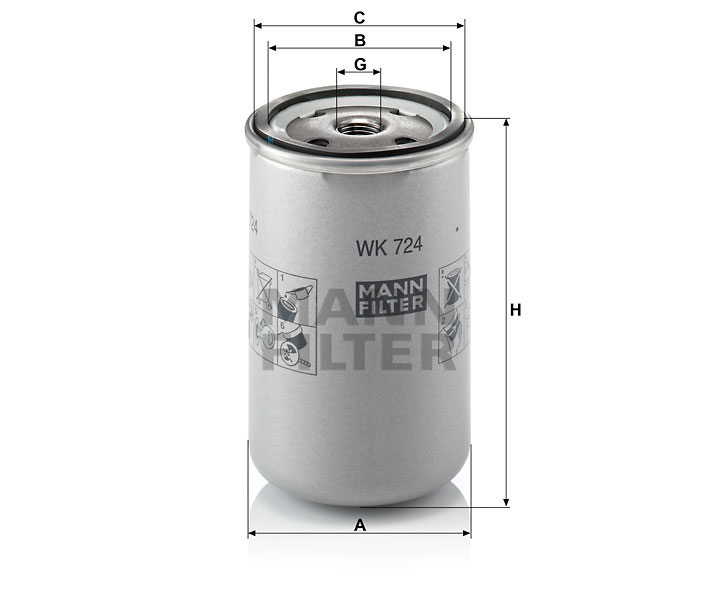 WK 724 Kraftstoffwechselfilter