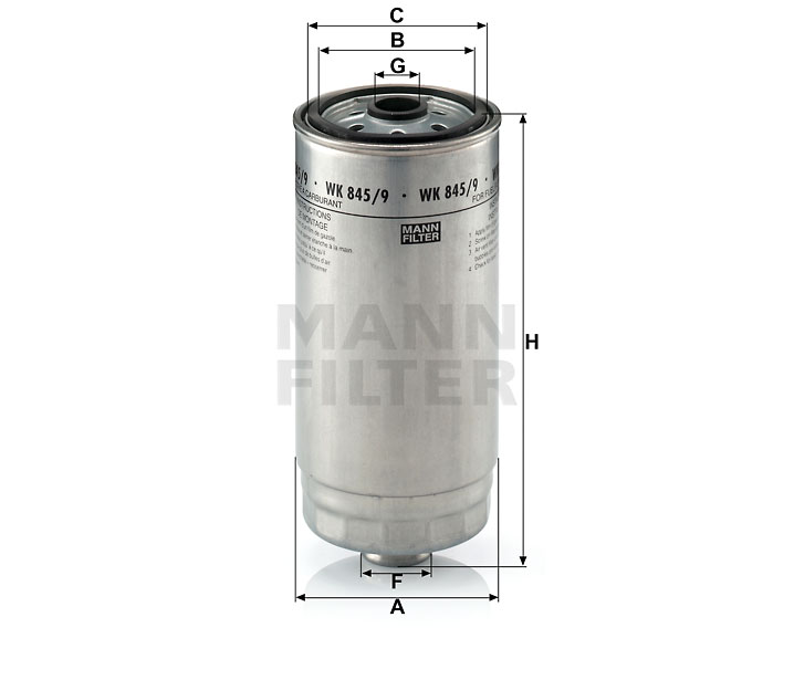 WK 845/9 fuel filter