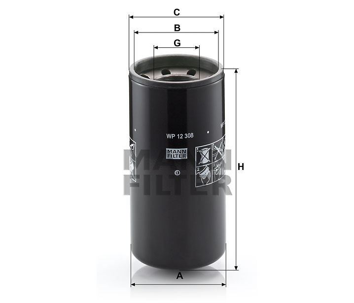 WP 12 308 Ölfilter SpinOn (Nebenstrom)