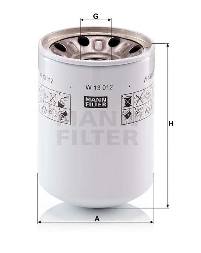 W 13 012 Hydraulikfilter SpinOn