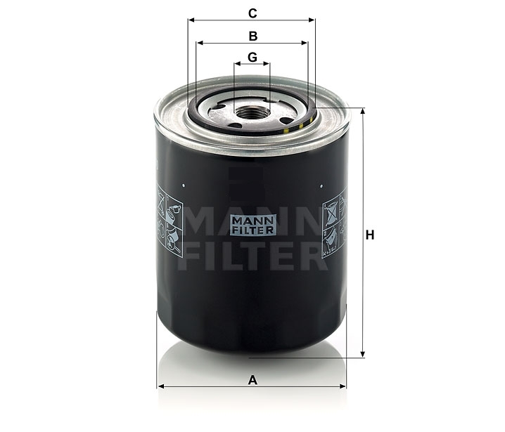 WD 950 oil filter spin-on