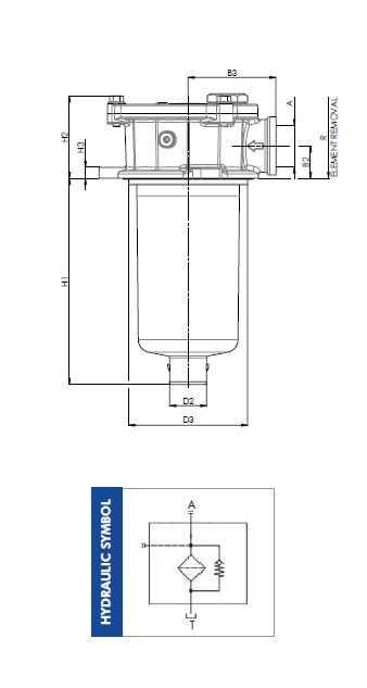 FRTR122G10BBB50C000S0 Tank top return filter FRT