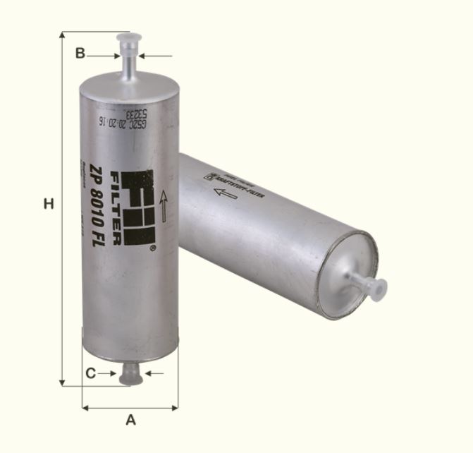 ZP8010FL fuel filter in-line