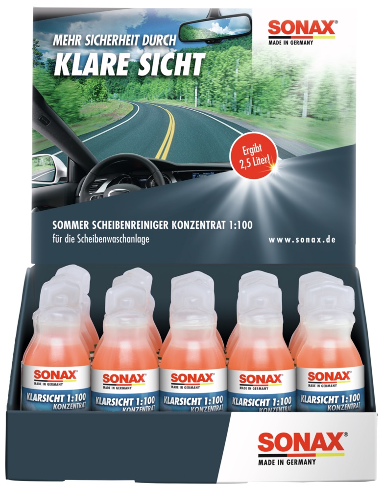 SONAX KlarSicht 1:100 Konzentrat Thekendisplay