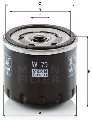 W 79 oil filter (spin-on)