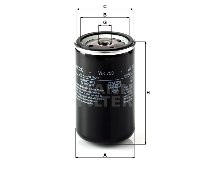 WK 733 fuel filter