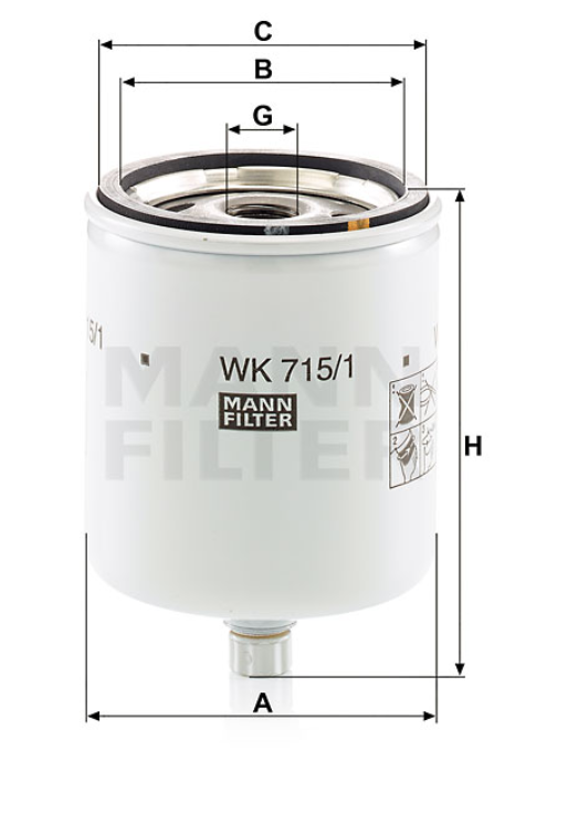 WK 715/1 x Kraftstofffilter SpinOn