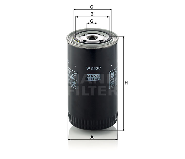 W 950/7 oil filter (spin-on)