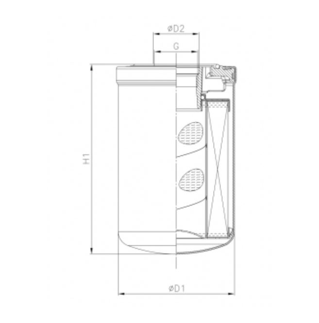 A522G06V0/AB1 hydraulic filter spin-on (HyCLEAN)