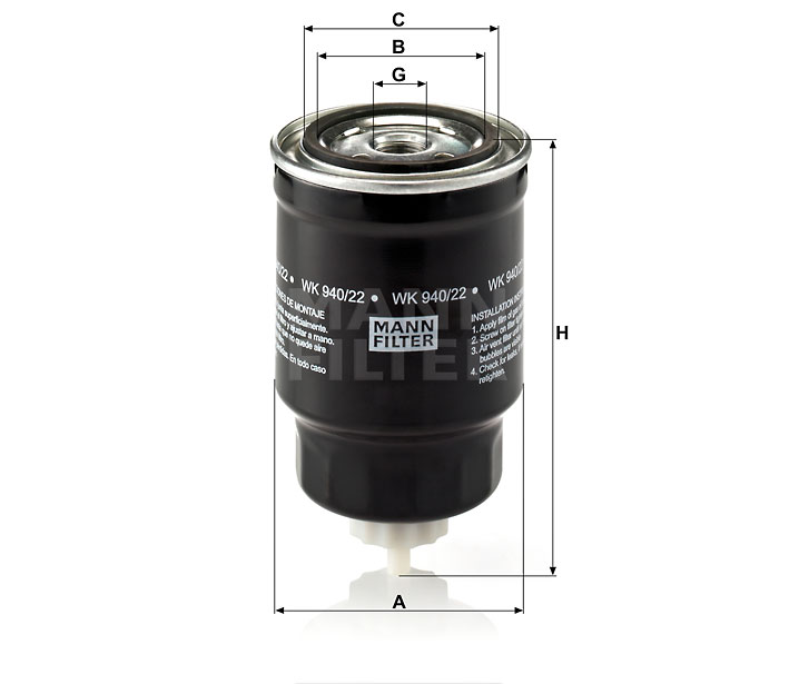 WK 940/22 fuel filter