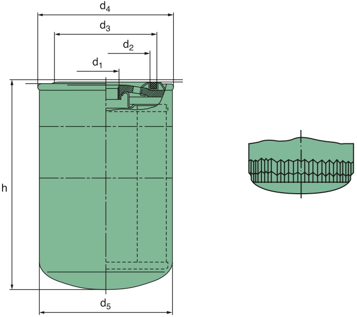 W 950 oil filter (spin-on)