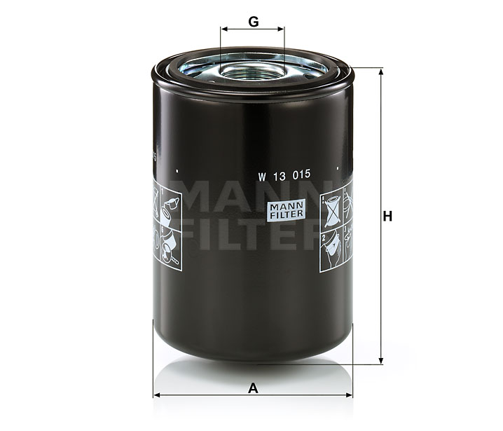 W 13 015 hydraulic filter spin-on
