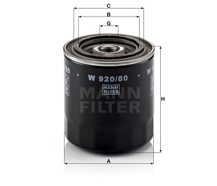 W 920/80 oil filter (spin-on)