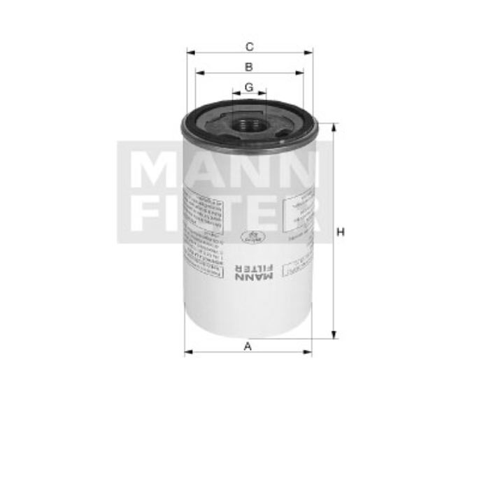 WDK 962/20 fuel filter (spin-on)