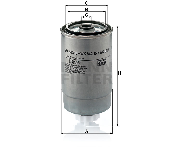 WK 842/15 fuel filter