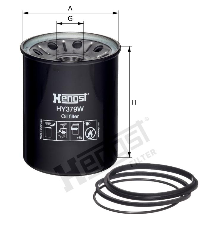 HY379W D697 oil filter spin-on (service kit)