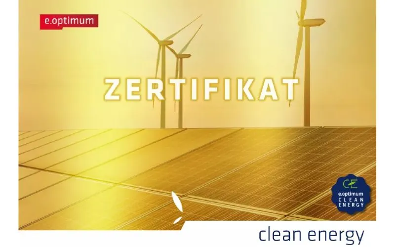 clean energy Zertifikat clean energy