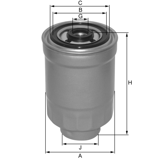 ZP522F fuel filter spin-on