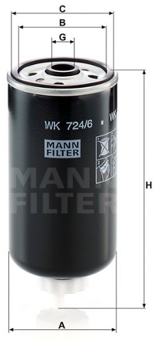 WK 724/6 fuel filter spin-on