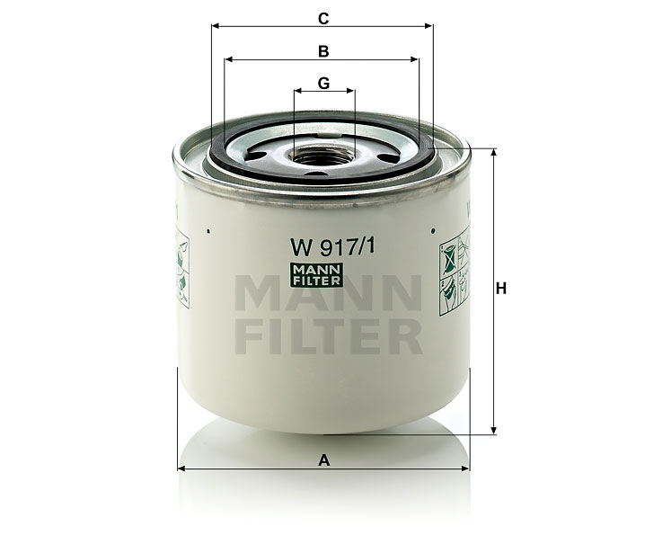 W 917/1 oil filter (spin-on)