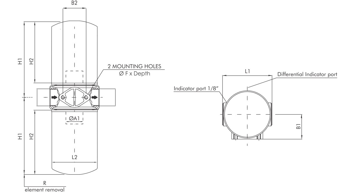 FA130G10BB7R00 Inline spin-on filter