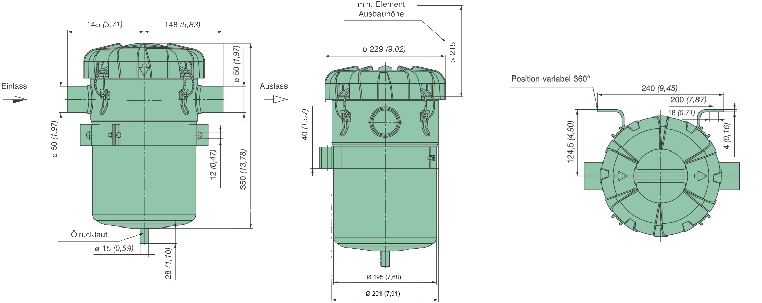 39 310 70 800 oil separator (ProVent 800)