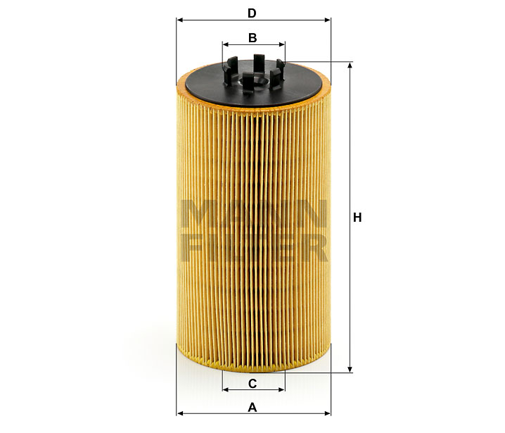 HU 13 125 x oil filter element (metal-free)