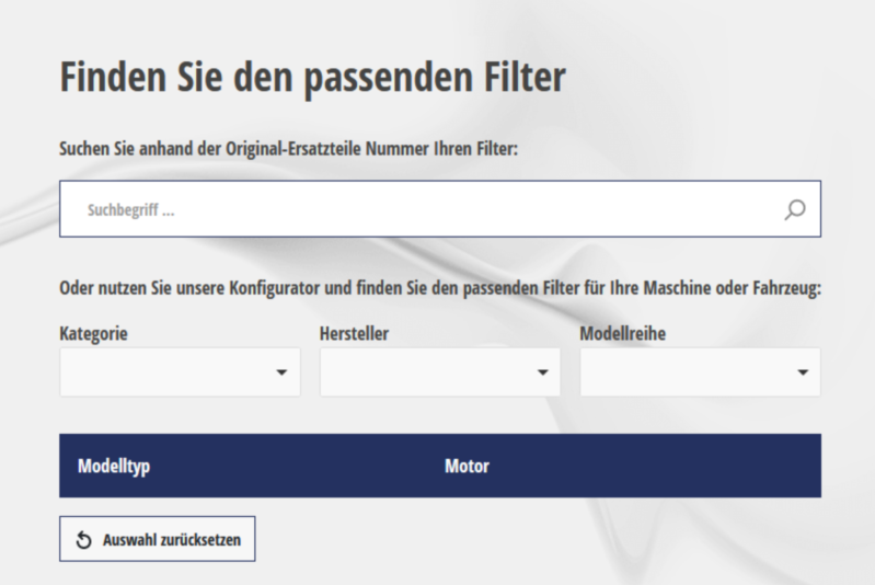 Filter online umschlüsseln