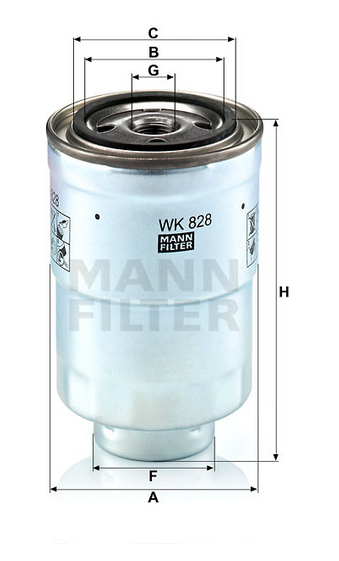 WK 828 x Kraftstoffwechselfilter