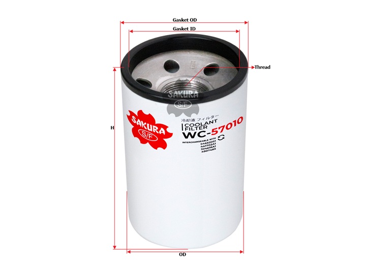WC-57010 coolant filter element