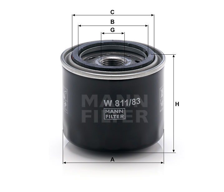 W 811/83 Wechselfilter SpinOn