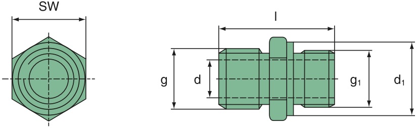 21 048 15 225 double nipple G 1 1/2" VA
