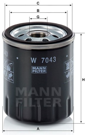 W 7043 oil filter