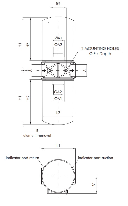 FA130T60BB7S000 SpinOn suction filter