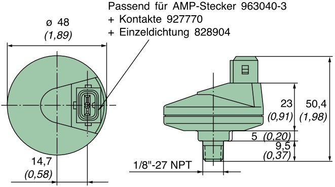 39 080 70 862 Wartungsschalter, Schließer, 80 mbar