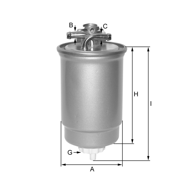 ZP8109FM Kraftstoff-Leitungsfilter (Inline)