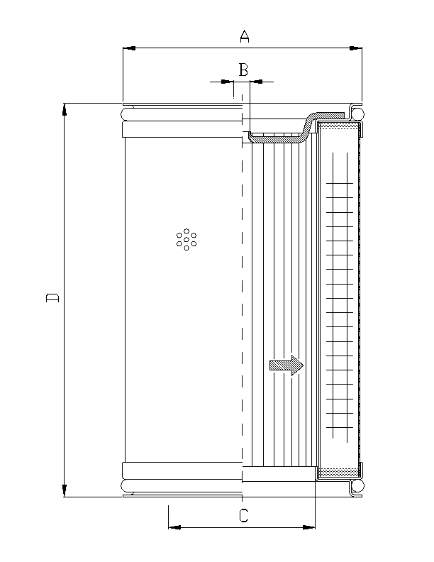 DMD754L10B Filter element for pressure filter