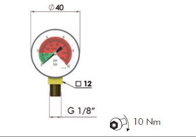 MRB Wartungsanzeiger 10 bar (opt.) 1/8"