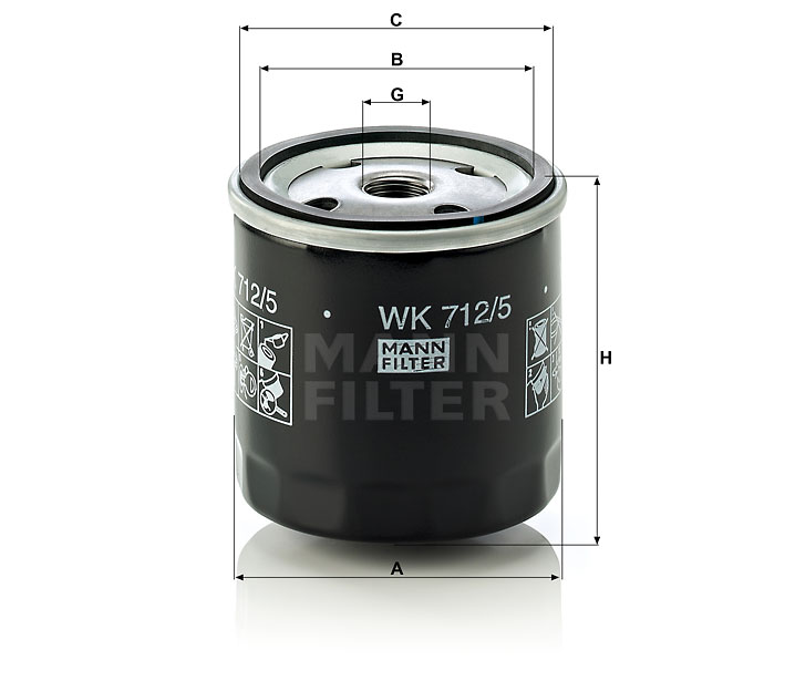 WK 712/5 fuel filter spin-on