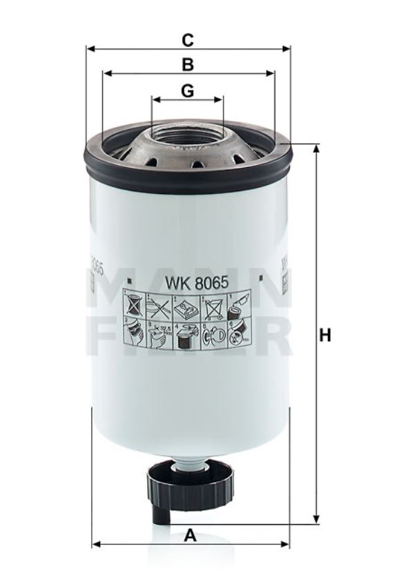 WK 8065 Kraftstofffilter SpinOn