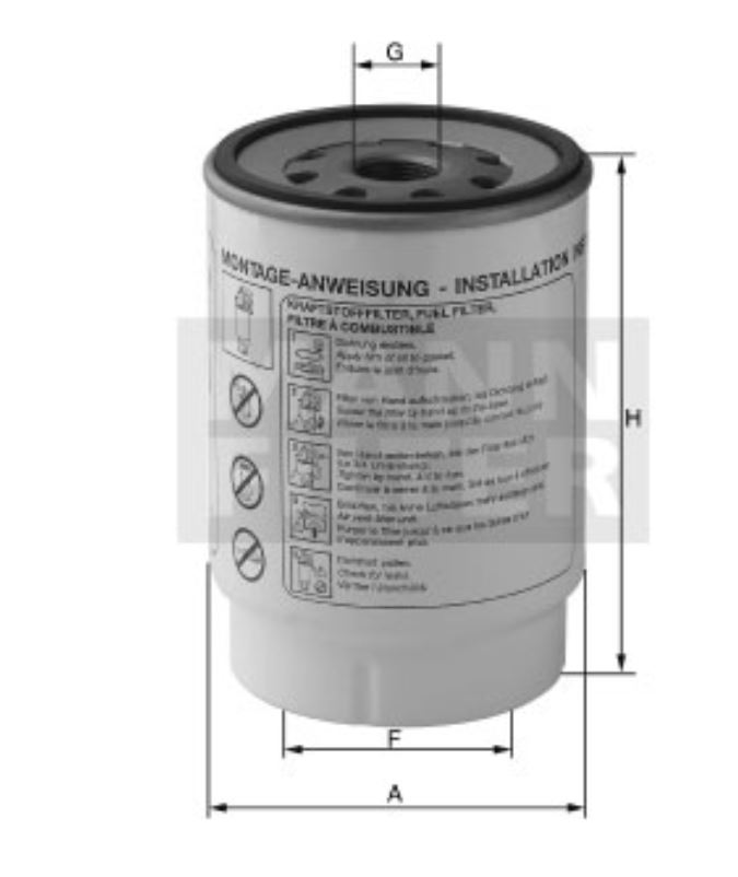 MANN-FILTER WK 8019/1 Kraftstofffilter SpinOn