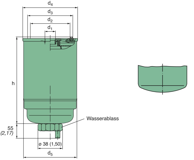 WK 723 fuel filter spin-on