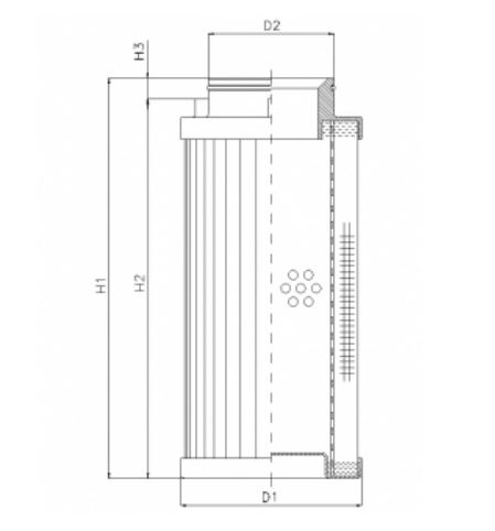 D730C25AV hydraulic filter element