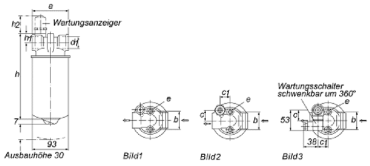 67 506 62 706 EB Leitungsfilter, 14 bar