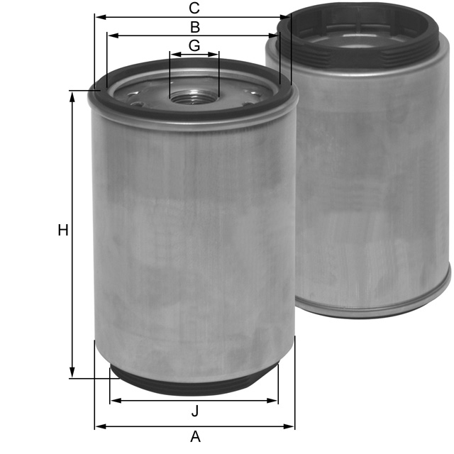 ZP3351FMB fuel filter spin-on