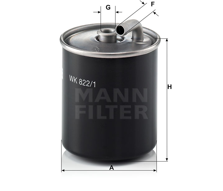 WK 822/1 fuel filter in-line