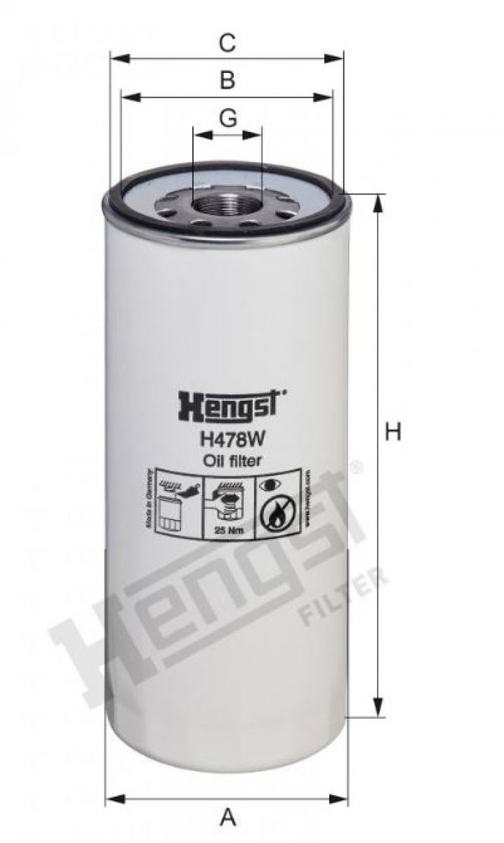 H478W Ölfilter SpinOn